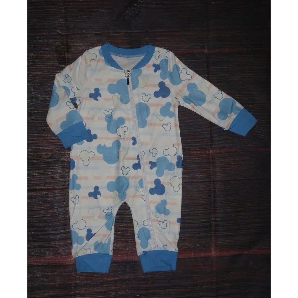 Mickey Mouse Baby Boys Boutique Romper Jumpsuit Sleeper